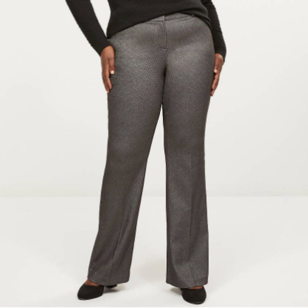 Lane Bryant 28R ‘Allie’ boot pant metallic chevron